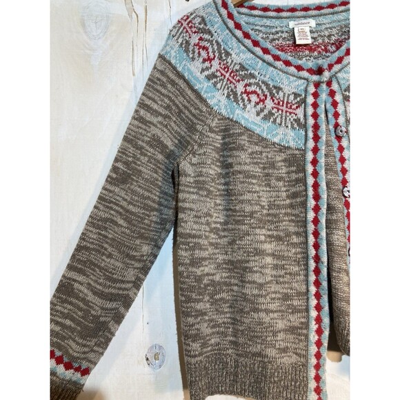Sundance Catalog Wool Cashmere Sweater Cardigan Womens Faire Isle XS - Picture 2 of 8